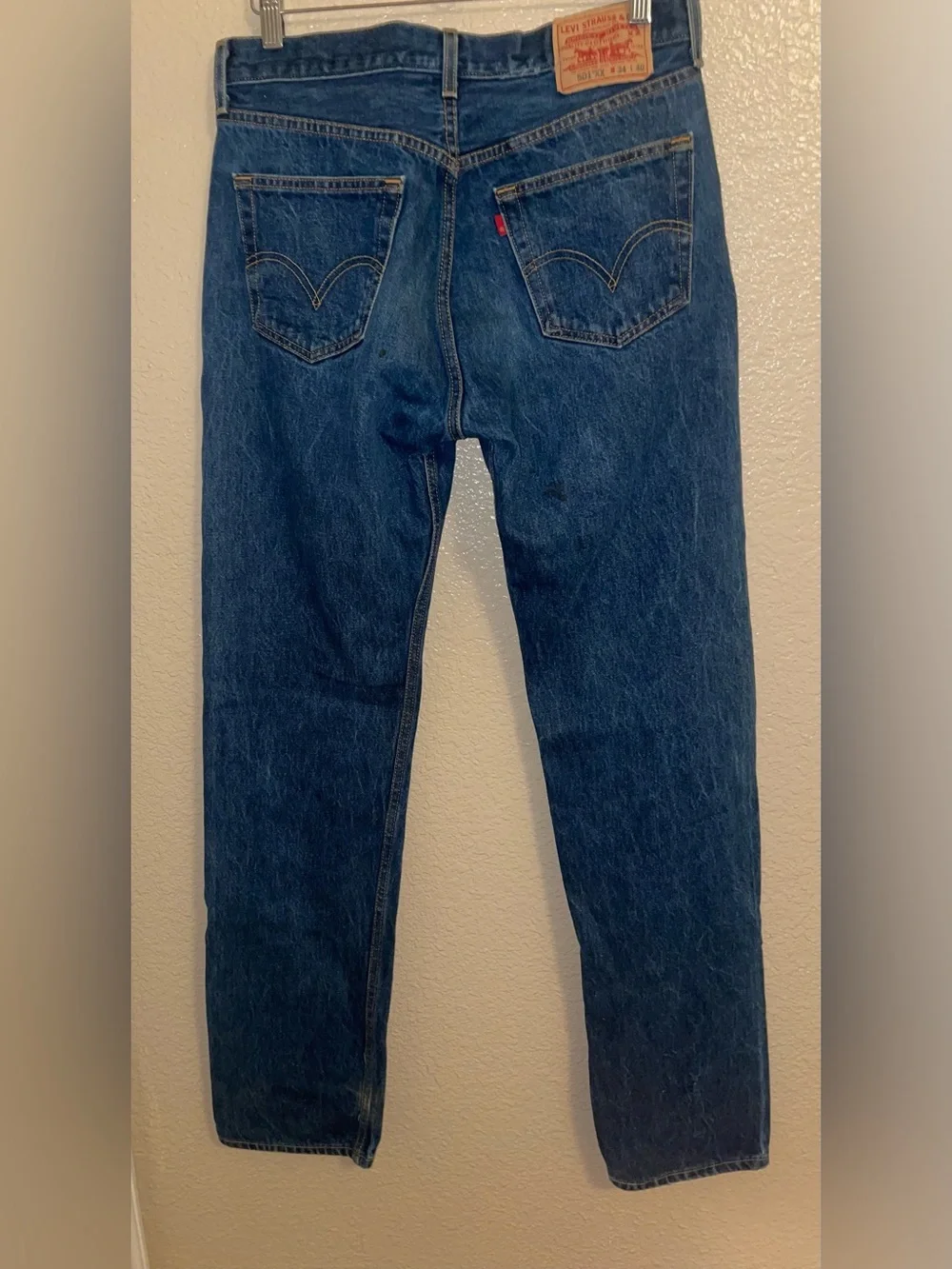 Levi's 501 Men's Straight Leg Jeans - Dark Blue Denim